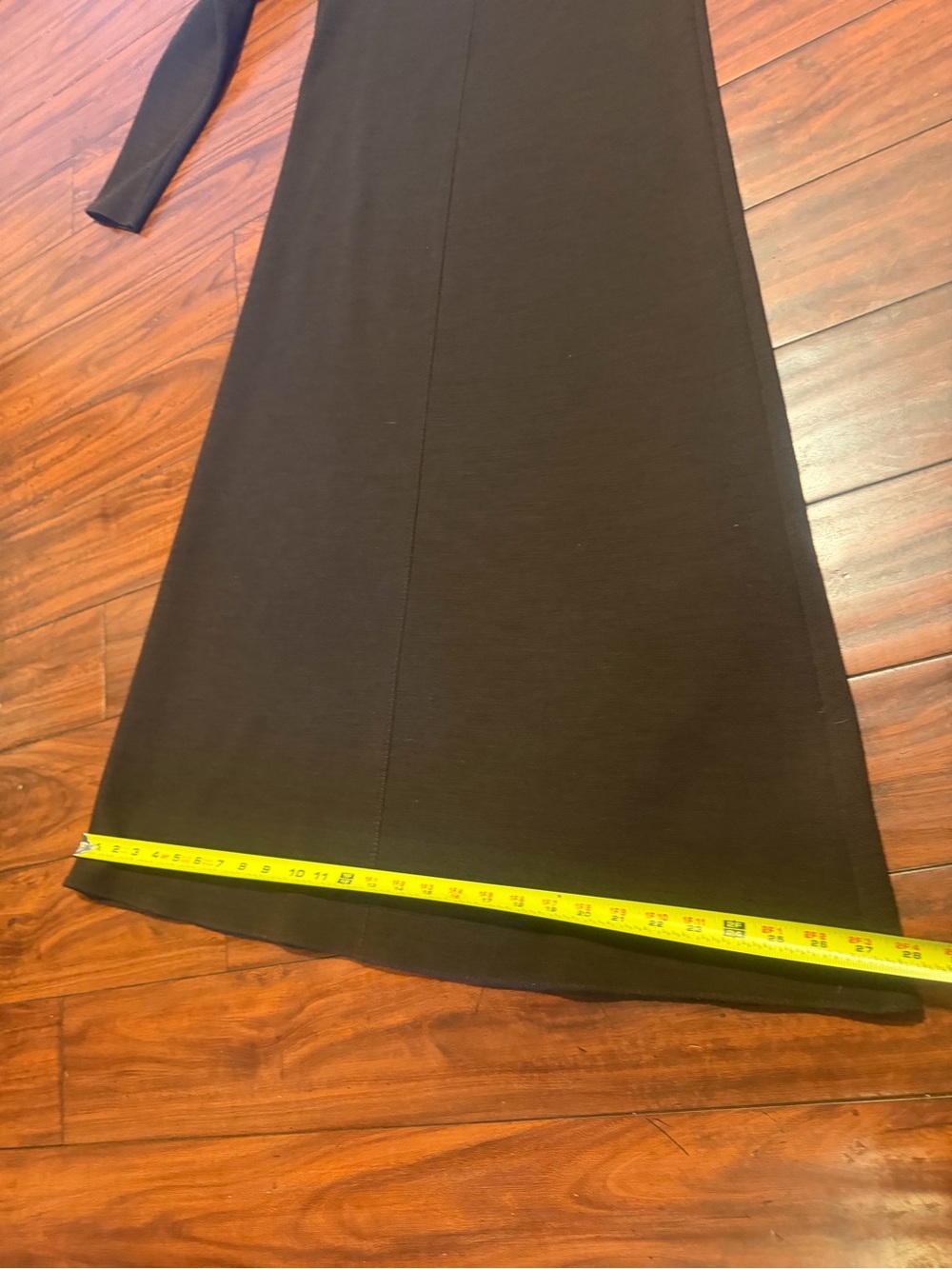 Eileen Fisher Dark Brown viscose/wool Midi A-Line Knit Dress - Picture 3 of 7